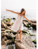 White Lace Tulle V Back Stunning Flower Girl Dress White Lace Tulle V Back Stunning Flower Girl Dress